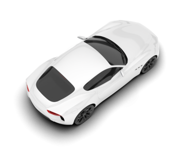 Beyaz arkaplandaki araba 3 boyutlu illüstrasyon