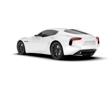 beyaz arkaplanda modern araba