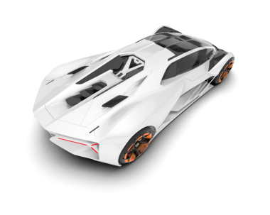 Bir spor arabanın 3 boyutlu canlandırması