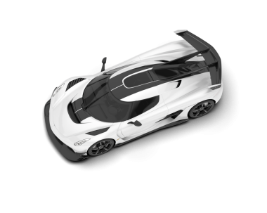 Beyaz arkaplandaki araba.