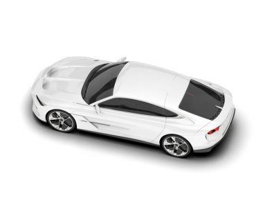 Beyaz arka planda bir araba. Vektör illüstrasyonu.