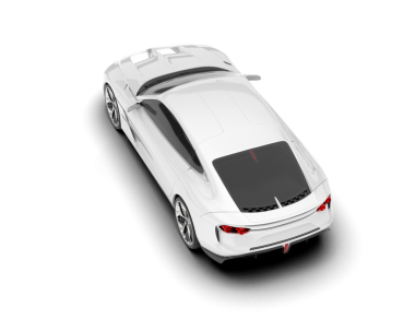 Araba beyaz arka planda izole edilmiş. 3d oluşturma.