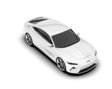 Stüdyo ortamında daha az jenerik yeni bir konsept arabanın 3 boyutlu çizimi