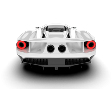 araba beyaz arkaplanda izole edildi