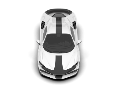 modern spor araba beyaz arka planda izole