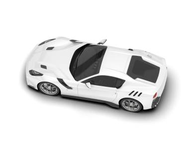 Araba beyazda izole edilmiş. 3d illüstrasyon - oluşturma