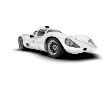 beyaz arka planda modern araba