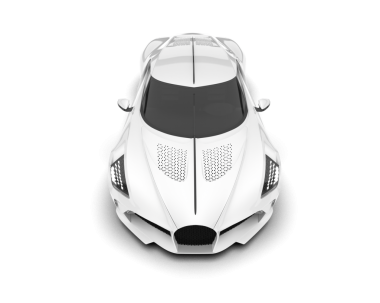 beyaz arkaplanda modern araba