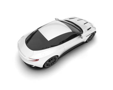 modern araba beyaz arka planda izole edildi. 3 boyutlu çizim - illüstrasyon