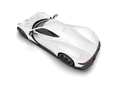 modern spor araba beyaz arka planda izole