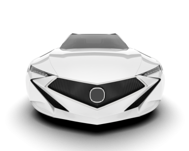 Beyaz arkaplanda izole edilmiş siyah motosiklet