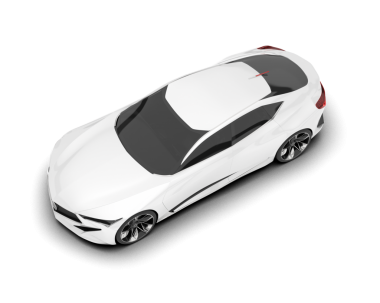 Gerçekçi araba izole edildi. Yan görünüş. 3d oluşturma