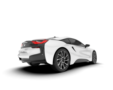 beyaz modern lüks araba