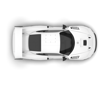 beyaz modern süper siyah araba üst görünümü - üst görünüm