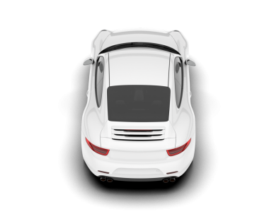 beyaz arka planda modern beyaz araba