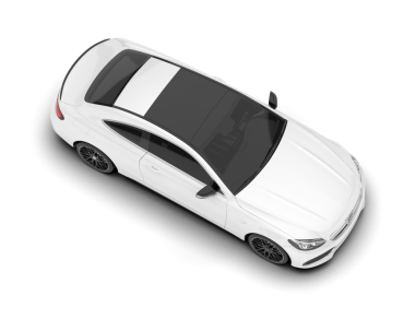 beyaz arka planda modern araba