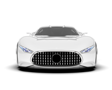 Gümüşlü gerçekçi bir araba.