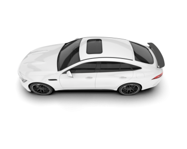 gerçekçi modern araba. Ön manzara. Vektör çizimi. 10 saniye.