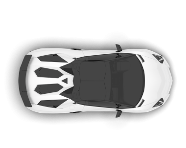 Modern araba arka planda izole edilmiş. 3 boyutlu model