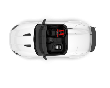 Modern araba beyazda izole edilmiş. 3d oluşturma.