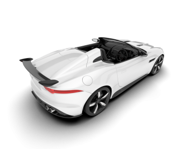 modern spor araba beyaz üzerine izole