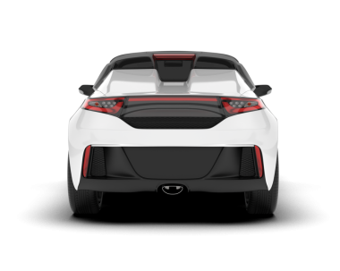 beyaz arka planda modern araba