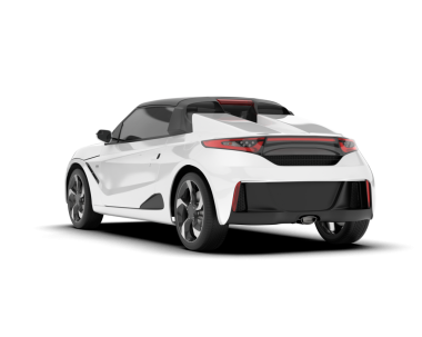 Modern araba arka planda izole edilmiş. 3d oluşturma.