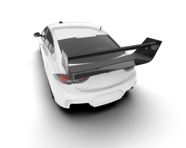 beyaz arkaplanda modern araba