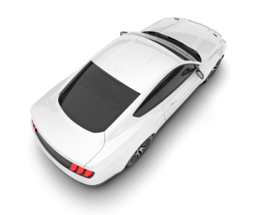 Stüdyoda beyaz izole edilmiş bir arkaplanda 3 boyutlu bir araba.