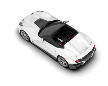 Araba beyaz arka planda izole edilmiş. 3d illüstrasyon