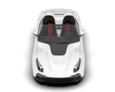 gerçekçi araba arkası görünümü.