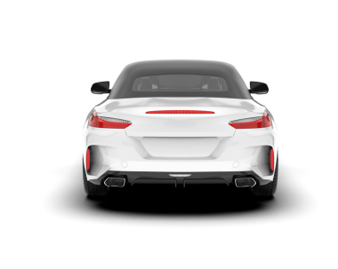 Modern araba arka planda izole edilmiş. 3d oluşturma.