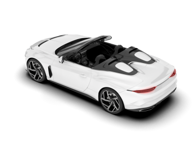 gerçekçi modern araba beyaz arka planda izole.