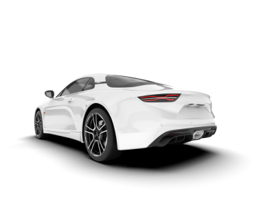 Gerçekçi beyaz araba. ön görünüm.