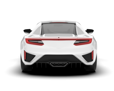 beyaz modern araba arka görünümü