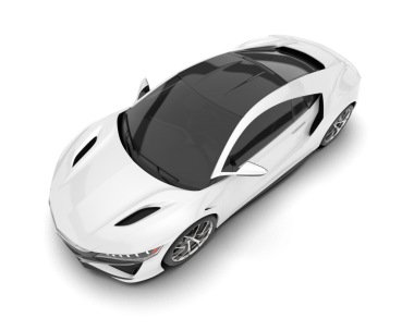 beyaz arka planda modern araba