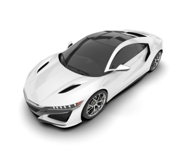 gerçekçi 3 boyutlu beyaz araba.