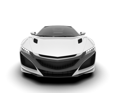 Gerçekçi bir araba. Vektör çizimi. izole