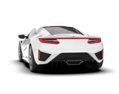 Beyaz arka planda modern spor araba. 3d oluşturma