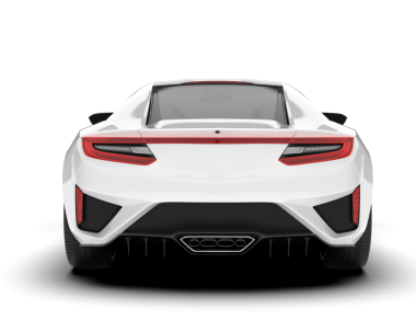 gerçekçi beyaz araba yan görünümü