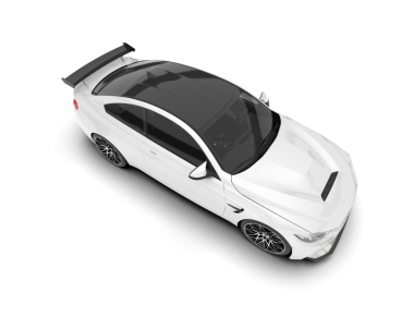 Beyaz arka planda bir araba. Vektör illüstrasyonu