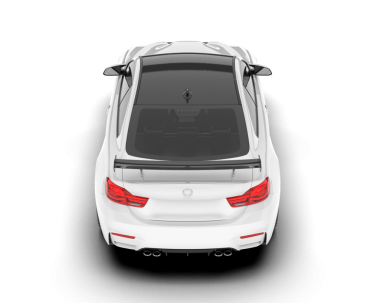 kırpma yolu ve gölgesi olan beyaz araba arka planda izole edildi