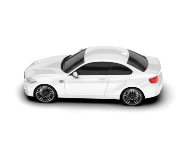 Modern araba beyaz arka planda izole edilmiş. 3d oluşturma