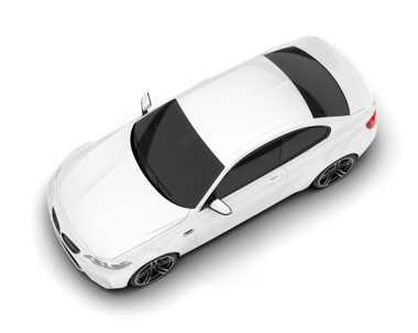 gerçekçi beyaz arabanın 3 boyutlu görüntüsü