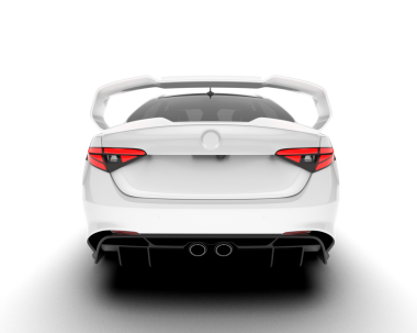 modern araba beyaz arkaplanda izole edildi