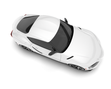 beyaz arkaplanda modern araba