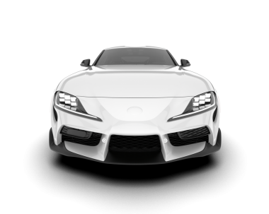 Gerçekçi beyaz spor araba manzarası. Beyaz arka planda izole edilmiş. vektör illüstrasyonu