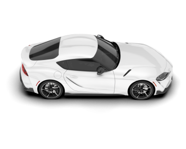 Siyah ve kırmızı renkli modern bir araba. 3d illüstrasyon