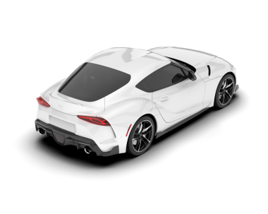 Beyaz arka planda beyaz modern araba