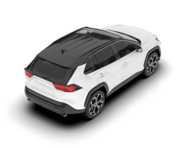 Araba modern araba beyaz arka planda izole edilmiş. 3D görüntüleme - illüstrasyon